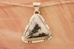 Genuine White Buffalo Turquoise Sterling Silver Pendant